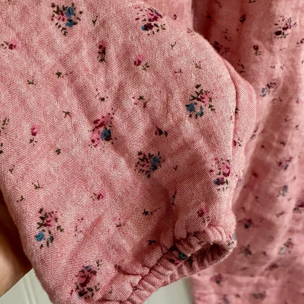 Boy + Girl Pink Floral Romper - Picture 4 of 13